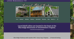 Desktop Screenshot of laurelbluffcabins.com