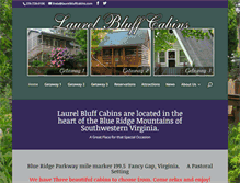 Tablet Screenshot of laurelbluffcabins.com